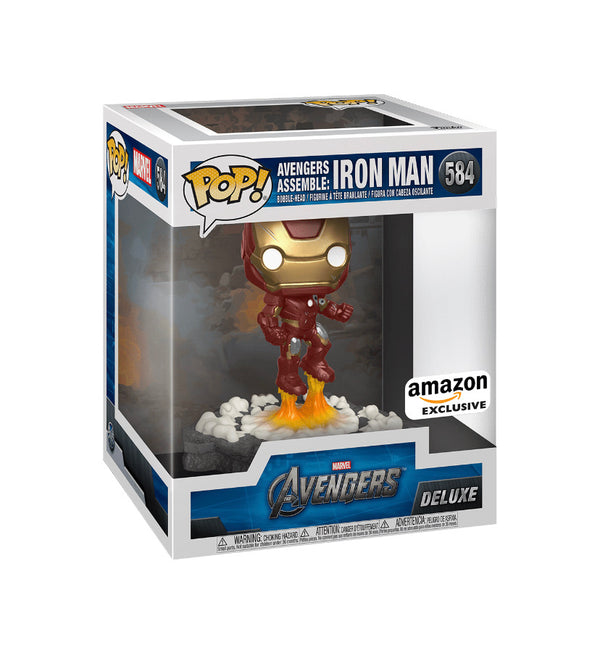 Funko Pop! Deluxe, Marvel: Avengers Assemble Series - Iron Man, Amazon Exclusive, Figure 1 of 6 # 584