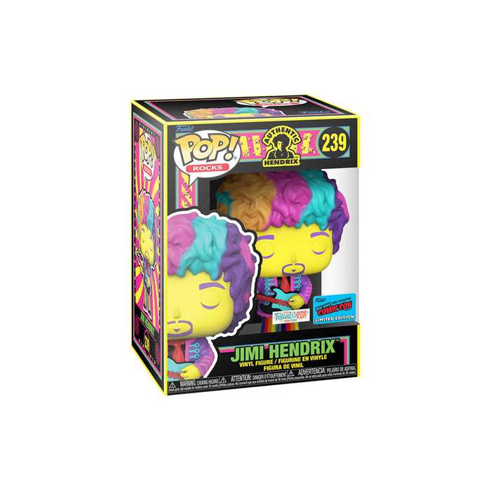 Rocks: Jimi Hendrix (Black Light) Multicolor Exclusive Action Figure Funko Pop!