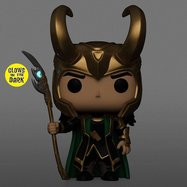 Avengers Loki with Scepter Glows In The Dark - Entertainment Earth Exclusive Funko Pop!
