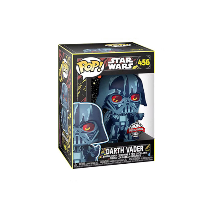 Funko Pop! [Damaged Box 8/10] Star Wars Retro Art Exclusive Darth Vader Action Figure #456
