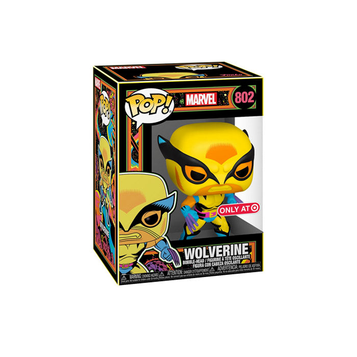 Funko POP Marvel: Blacklight - Wolverine Blacklight  Action Figure! #802